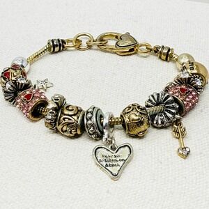 Landau Charm Bracelet Love You to the Moon & Back‎ Celestial Pink Spring Color